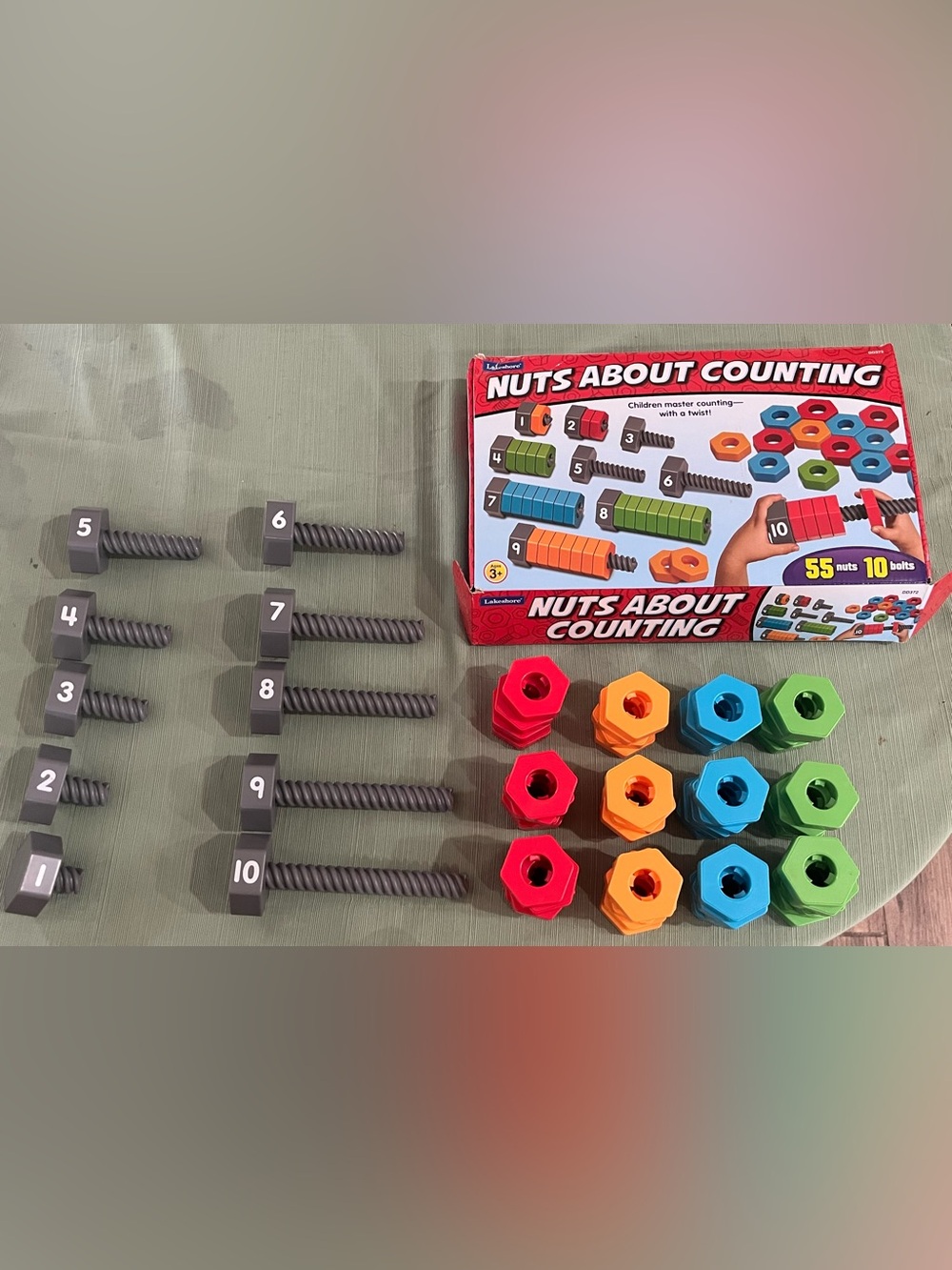 Nuts About Counting Set - Colorful Red, Orange, Blue Counting Nuts
